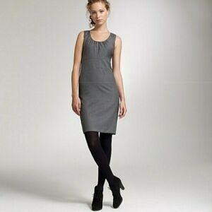 J.Crew Allura Navy Blue Superfine Cotton Lined Sleeveless Shift Dress Size 10